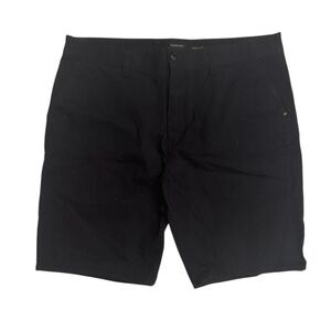 Quiksilver Black Men's Chino Shorts Straight Fit 100% Cotton 36W 9in Inseam